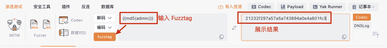 Yakit Fuzztag 数据生成与展示界面